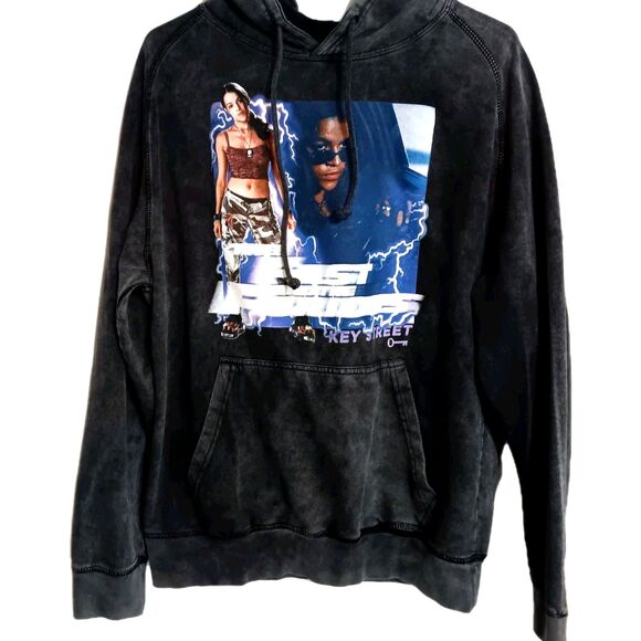 Fast And Furious Key Street Mens Sz M Hoodie Faded Black 100% Cotton - Picture 1 of 11